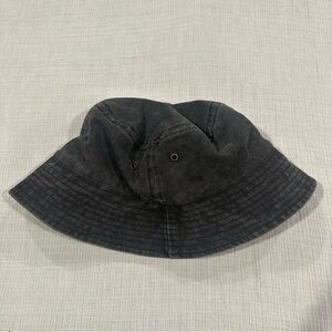 Black Bucket Hat • Vintage Wash • Cotton • Unisex • OSFA • 90s, Y2K, Denim